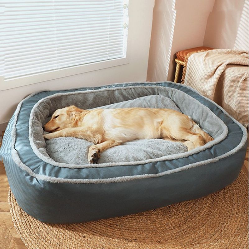 Harvey's-Choice Deep-Sleeping Dog Bed: Soft and gentle cradle for large dogs. Crafted from scratch-resistant cloth and plush. Give your pet the gift of comfort and relaxation!