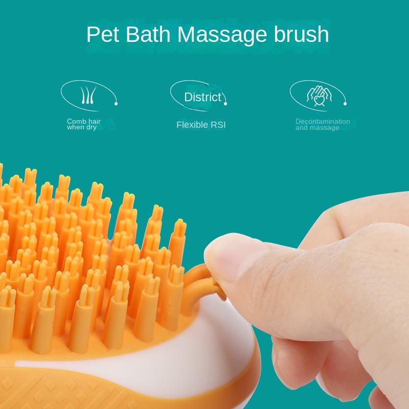 Soft silicone bath brush 2-in-1